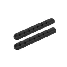 2pcs Self-Adhesive Cable Clips, Suitable For Desk, Bedside Table, Power Cords, Mouse Cables, Computer Office Home Use (7-5-3 Slots), Black - Multicolor - View 9