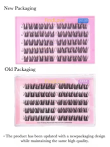 60pcs C-Curl 5D Glue-Free Reusable Lashes, W-Shape, 11-12mm, Thick & Fluffy, Self-Adhesive Eyelash Extension Kit, Soft & Lightweight, DIY Lashes, Gift For Women & Girls - C - View 6