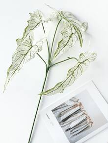 1/2/3 件装 70 厘米人造植物，带芋叶、假叶和桉树叶，适用于墙面、客厅、卧室、婚礼、派对装饰、桌面摆件。家居、桌面装饰、厨房、婚礼、餐桌、中心装饰品、办公室、花园、户外、房屋、庭院装饰，春、夏、秋、冬皆宜。 - 白色 - 查看 4