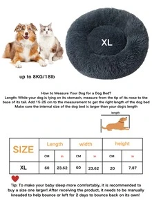 1 chiếc giường ngủ tròn màu xám sang trọng cho thú cưng, chuồng mèo siêu mềm và ấm áp, phù hợp với thú cưng nhiều kích cỡ, chất liệu tuyệt vời mang lại cảm giác thoải mái và ấm áp, có thể giặt được, giúp thú cưng dễ chịu trong chuồng, sử dụng được quanh năm, giường ngủ trong nhà cho mèo và chó. - Nhiều màu - Xem 14