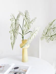 1/2/3 件装 70 厘米人造植物，带芋叶、假叶和桉树叶，适用于墙面、客厅、卧室、婚礼、派对装饰、桌面摆件。家居、桌面装饰、厨房、婚礼、餐桌、中心装饰品、办公室、花园、户外、房屋、庭院装饰，春、夏、秋、冬皆宜。 - 白色 - 查看 7