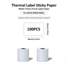 4 Rolls White Self-Adhesive Label Sheets - Compatible With M110S/M200/M110/M220/M120/P50 Portable Printers, Multi-Size (30x20mm/40x30mm/50x80mm) For Address Labels, DIY, Gift Wrapping, Bottles, For Home & Office - Multicolor - View 12