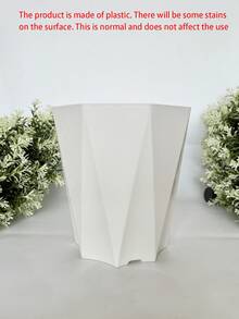 1pc Resin Planter, High-Quality Plastic Large Diameter Planter For Living Room, Yard, Thick Plastic Flower Pot For Potted Plants, Home Use