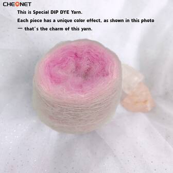 1 Peça Fio de Mohair Arco-íris Macio e Fofo - Material de Tricô e Crochê Feito à Mão, Adequado para Lenços, Bolsas, Chapéus e Artesanato