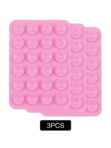 3pcs Square Single-Sided Silicone Suction Cup Multi-Function Phone Holder - Multicolor - View 11