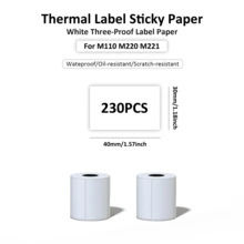 4 Rolls White Self-Adhesive Label Sheets - Compatible With M110S/M200/M110/M220/M120/P50 Portable Printers, Multi-Size (30x20mm/40x30mm/50x80mm) For Address Labels, DIY, Gift Wrapping, Bottles, For Home & Office - Multicolor - View 9