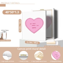 1张学校辅导员办公室海报，上面写着“治疗师做让你快乐的事情”。励志名言艺术，积极肯定心理健康，鼓舞人心的帆布墙画，时髦女孩艺术，励志名言艺术，家居装饰，帆布挂画。 - 彩色 - 查看 12