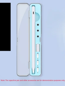 Étui de protection, adaptateur et boîte de rangement pour le stylet Apple Pencil de 1ère et 2ème génération. Étui de transport compact et élégant pour le crayon tactile iPad (le crayon et les accessoires ne sont pas inclus)