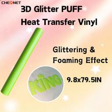 Pegatinas de vinilo con brillo 3D blanco CHEONET - Multicolor, adecuadas para camisetas DIY, bolsas, decoraciones navideñas, suministros para bodas DIY, vinilo de transferencia térmica para todas las máquinas de corte, fácil de cortar - Multicolor - Ver 96