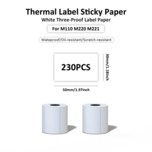 4 Rolls White Self-Adhesive Label Sheets - Compatible With M110S/M200/M110/M220/M120/P50 Portable Printers, Multi-Size (30x20mm/40x30mm/50x80mm) For Address Labels, DIY, Gift Wrapping, Bottles, For Home & Office - Multicolor - View 10