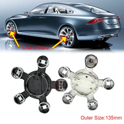4pcs 135mm Car Styling Wheel Center Cap Hub Covers Badge 4F0601165 4F0601165N For Audi A3 A4 A5 A6 A7 A8 S4 S6 Accessories