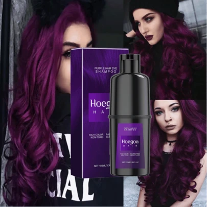100ml,Purple Hair Dye Shampoo, Easily Apply Color, Cover White Hair, Create Fashionable Hairstyles, Color Them Instantly And Keep Them From Fading For A Long Time, Improve Rough And Frizzy Hair Texture, Smooth, Lustrous And Natural Without False Color,The Perfect Gift Choice
