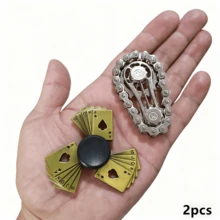 机械齿轮飞轮链条金属玩具 | 感官玩具 | 旋转式EDC减压玩具 | 触感旋转轮,男士桌面玩具,创意成人礼物 - 彩色 - 查看 20