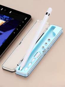 Étui de protection, adaptateur et boîte de rangement pour le stylet Apple Pencil de 1ère et 2ème génération. Étui de transport compact et élégant pour le crayon tactile iPad (le crayon et les accessoires ne sont pas inclus)