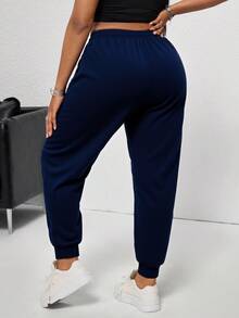 Plus Size Pants - 牛仔藍 - 查看 3