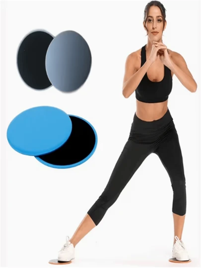 2pcs Pilates Gliding Discs, Yoga Ab Fitness Foot Pads Sled Waist Trainer Slider Board For Butt Lift And Core Strength Training