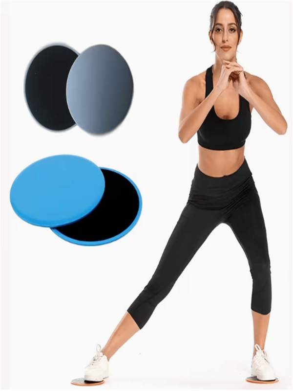 2pcs Pilates Gliding Discs, Yoga Ab Fitness Foot Pads Sled Waist Trainer Slider Board For Butt Lift And Core Strength Training