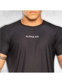 5-Piece Kit: Dry Fit T-Shirt + Elastane Shorts, Alpha Co Lobo Wolf Essential Gym Fitness Original - 黑色 - 查看 2