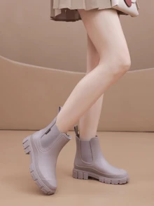 Women's New Elastic Rain Boots, Mid-Calf Rain Boots, Chelsea Waterproof Anti-Slip Rain Boots, Suitable For Outdoor Wear Insulation, Galentines, Puppy, Carnival,Spring Summer Picks,Brides Maid Gifts,Room,Bedroom Decor,Beach,Travel,For Men,For Women,Vacation - Multicolor - View 30