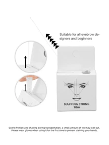 1/2/5/10pcs White/Black Microblading Eyebrow Pencil, Permanent Makeup Pre-Pigmented Eyebrow Liner, Eyebrow Positioning Tool, PMU Supplies - Multicolor - View 9