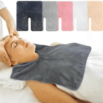 Supermjuk mikrofiber spahandduk, lämplig för hudvård, massage och professionellt bruk, skönhetssalonghandduk, U-formad handduk, huvudbonad, absorberande snabbtorkande förtjockad anti-fläck massage ansiktshandduk, hudvårdskudde, lämplig för salong, hem, resor, hotell