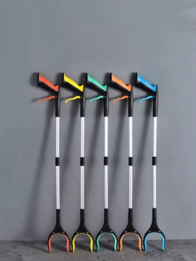 Agarrador plegable de 32 pulgadas con clip - Una herramienta doméstica práctica y ligera, adecuada para personas mayores y la limpieza del hogar, ideal para alcanzar y recoger objetos