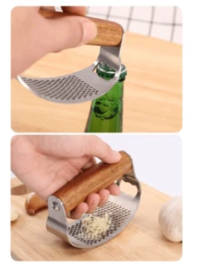 1pc Stainless Steel Garlic Press, Manual Garlic Mincer, Kitchen Tool, Rust-Proof Professional Garlic Crusher, Easy To Squeeze And Clean, Fruit & Vegetable Processing Tool, Kitchen Essentials, Creative Kitchen Gadget, Suitable For Hotels And Restaurants, Mother's Day, Christmas, Back To School, Kitchen Utensil, Kitchen Accessory - Silver - View 10