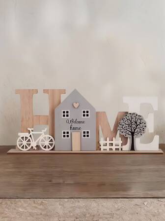 1 st rustik träbokstäver HEM/MAMMA-dekor, kreativ trähantverksheminredning, lämplig för hem, sovrum, trädgård, bröllopsdekoration, idealisk present till vänner och familj på alla hjärtans dag, mors dag och andra högtider, perfekt för julfester