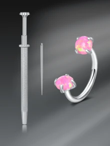 CIZME 3 pièces Anneaux de nez en acier inoxydable, anneaux de nez filetés intérieurs 16G, unisexe, double cristal en forme de fer à cheval pour le nez, le septum, la lèvre, les sourcils, le cartilage de l'oreille - Pince à boule effilée de 8 mm pour le remplacement de bijoux - Multicolore - Voir 23