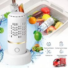 Fruit And Vegetable Washing Machine IPX7, Waterproof, Vegetable Cleaner, With OH-Ion - Blue - View 4