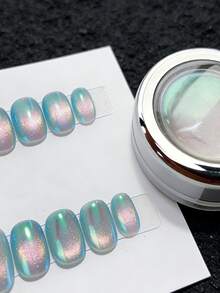 Bột nhũ Aurora Chameleon 0.3g/miếng, bột neon dùng để tự trang trí móng tay, bột nhũ đổi màu quang học. - màu xanh lá - Xem 3