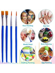 100支/50支/30支/10支装蓝色塑料柄画笔，美术用品，适用于美术绘画、勾线。 - 塑膠藍桿 - 查看 5