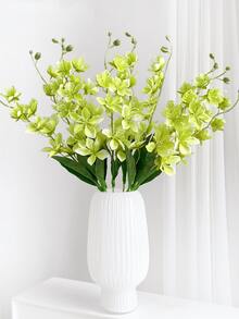 1/3/5 bông lan giả bằng lụa, cao 70cm, thích hợp để tự làm tường hoa, trang trí cảnh quan, cắm hoa trong bình phòng khách, phòng ngủ, trang trí đám cưới, tiệc tùng, trang trí bàn. Thích hợp cho mùa thu/đông, có thể dùng để trang trí phòng, nhà cửa, nhà bếp, đám cưới, bàn ăn, làm vật trang trí trung tâm, văn phòng, sân vườn, ngoài trời. - màu xanh lá - Xem 6