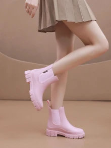 Women's New Elastic Rain Boots, Mid-Calf Rain Boots, Chelsea Waterproof Anti-Slip Rain Boots, Suitable For Outdoor Wear Insulation, Galentines, Puppy, Carnival,Spring Summer Picks,Brides Maid Gifts,Room,Bedroom Decor,Beach,Travel,For Men,For Women,Vacation - Multicolor - View 17