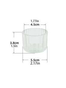 Elegant And Modern Glass Candlestick - Vertical Pattern Tabletop Decoration, Suitable For Home, Wedding, Party, Restaurant Tea Lamp Candlestick, No Electricity Required, Easy To Clean - Suitable For Living Room, Bedroom, Hotel, Bar Decoration, High-Grade Polished Treatment, Durable - Multicolor - View 9