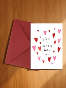 一张（有你在，生活更美好）贺卡，传递爱意以及他们给生活带来的积极影响。情人节、周年纪念日、节日贺卡，表达彼此的感激和对对方陪伴的欣赏。