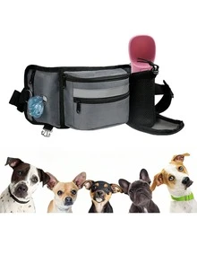 1pc Pet Training Waist Bag, Dog Training Treat Bag, Hands-Free Dog Walking Waist Bag, With Poop Bag Dispenser And Water Bottle Holder, Adjustable Waterproof Dog Treat Bag, Suitable For Pet Training And Dog Walking