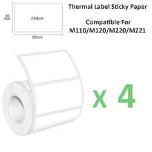 4 Rolls White Self-Adhesive Label Sheets - Compatible With M110S/M200/M110/M220/M120/P50 Portable Printers, Multi-Size (30x20mm/40x30mm/50x80mm) For Address Labels, DIY, Gift Wrapping, Bottles, For Home & Office - Multicolor - View 15