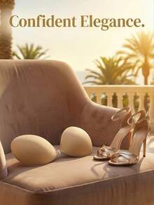 2/1片装隐形粘性文胸，增强粘性——可重复使用，无背带聚拢支撑，适用于婚纱和晚礼服