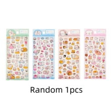 （1 张随机）可爱小猫主题 DIY 装饰贴纸 - 一系列可爱的小猫和美味食物图案，采用柔和的粉彩色调，非常适合装饰日记本、剪贴簿、手工艺品、文具、情人节礼物和新年装饰品。 - 3D貼紙27 - 查看 6