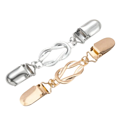 2pcs Waist Belt And Shirt Clips, Vintage Dress Cincher Clips, Suitable For Shawls, Cardigans, Sweaters, Clothes And Pants Tightening Clips