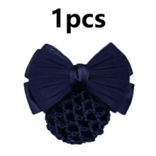 3件/1件，双层网状发网，针织发网，蝴蝶结装饰发夹，女士网状工作发网，美发工具，美容，发饰