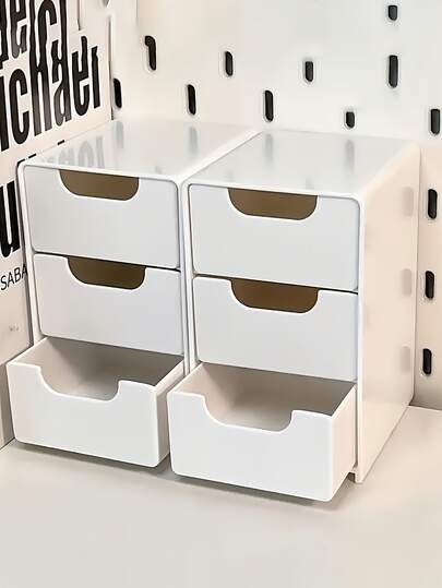 迷你桌面收纳盒 - 家居办公收纳，口红抽屉化妆品收纳盒，香水收纳盒，口红抽屉化妆品收纳盒，桌面抽屉整理盒，家居收纳