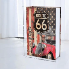 1个创意书本造型保险箱，带隐藏式钥匙锁，可放置于床头柜、汽车、大本钟等处，小号/中号/大号可选，逼真迷你保险箱，适用于办公室、卧室等场所，亦可作为装饰收纳盒。