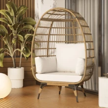 Patio Lounge Chair & Swing Chair - Black - View 1