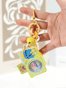 Camera Keychain Clawhauser Style, Accented With Yellow Camera, Comfortable Touch, Vivid And Cute Patterns, Exuding Playful Cuteness And Lively Vibes, Perfect For Keys, Bags, Desk, Decor To Accessorize Your Items With Fun,Colorslect, Studentsift, 超越 Gover - 豹警官 - 查看 6