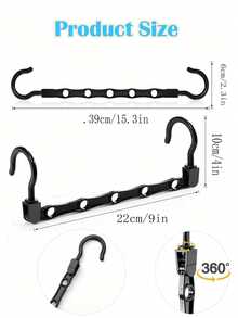 5/3/1 Pieces Of 360 ° Rotating Folding Hangers For Wardrobe Storage, Creative Windproof Hangers, Rotating Folding Hangers, Multi-Purpose Folding Wardrobe Organizer, Used For Bra, Belt, Tie And Belt Decoration, Holiday Decoration, Room Decoration - Multicolor - View 8