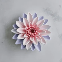 1 Khuôn silicon hình hoa sen trắng - Thiết kế hoa văn trang nhã, thích hợp làm đất sét polymer, trang sức, nến thơm, đồ trang trí nhà cửa và đồ thủ công | Trang trí nhà cửa trang nhã | - trắng - Xem 11