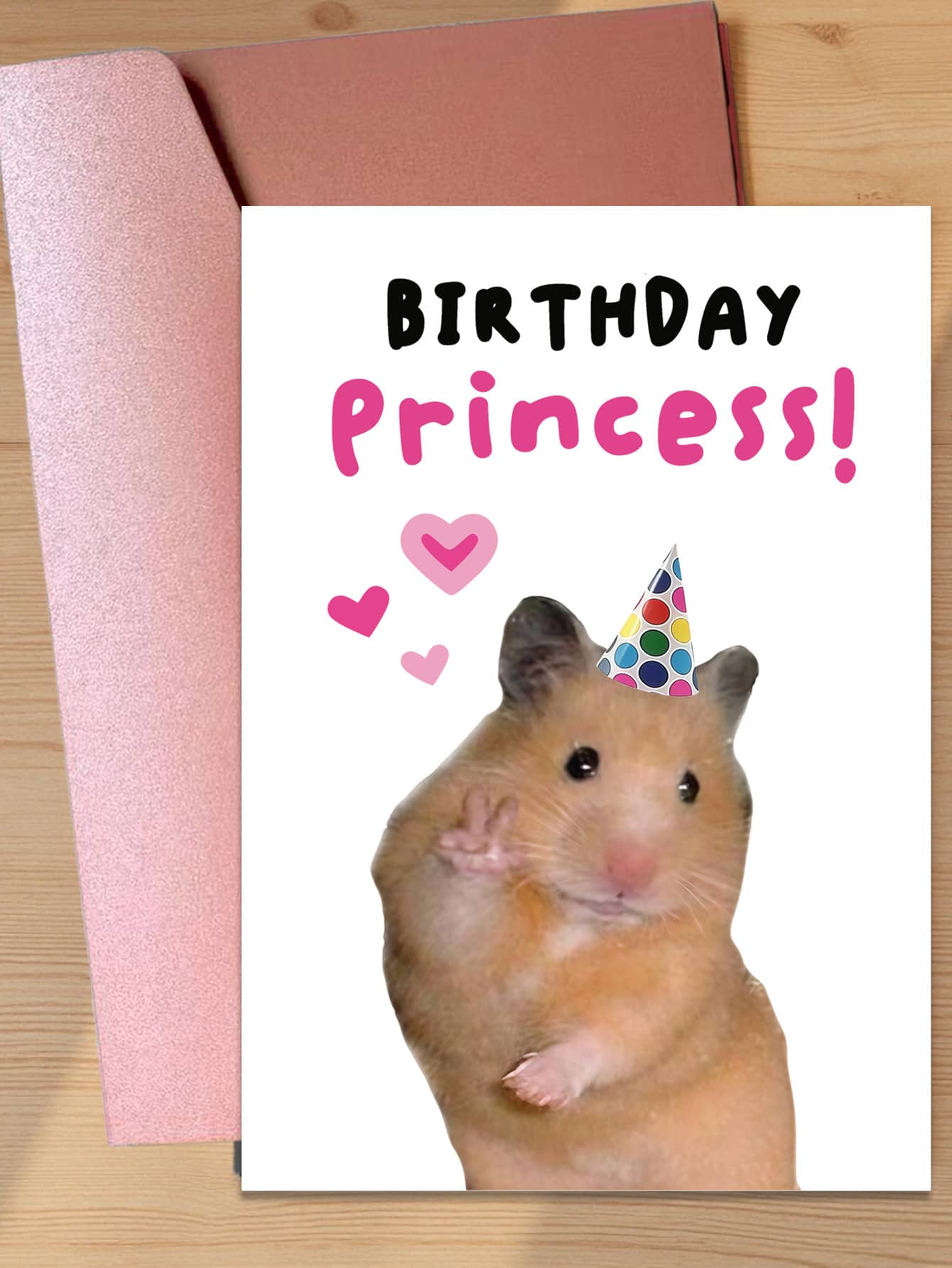 1pc "Birthday Princess" Celebration Greeting Card - Lovely Wishes For Daughter And Loved Ones | High-Quality Floral Crown Design | Suitable For Family, Friends And Special Occasions