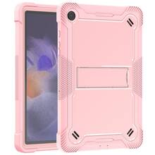 Apple Pink Anti-Drop Folding Bracket Tablet Protective Cover, Fashionable Color Matching Tablet Case